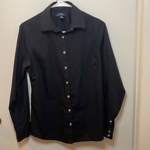 Long Sleeve Button Up Black Shirt Land’s End